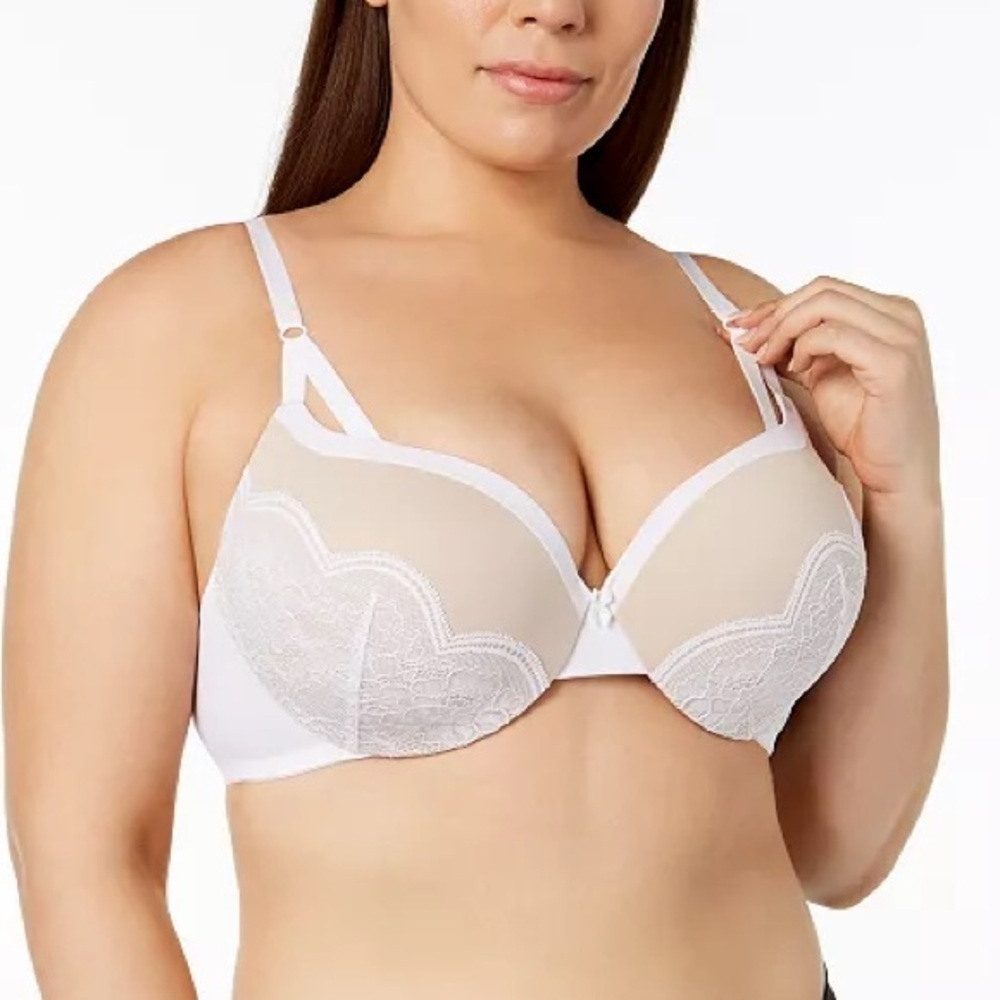 Maidenform Love the Lift Push Up Underwire Bra DM9900 Tan and White Size 36D
